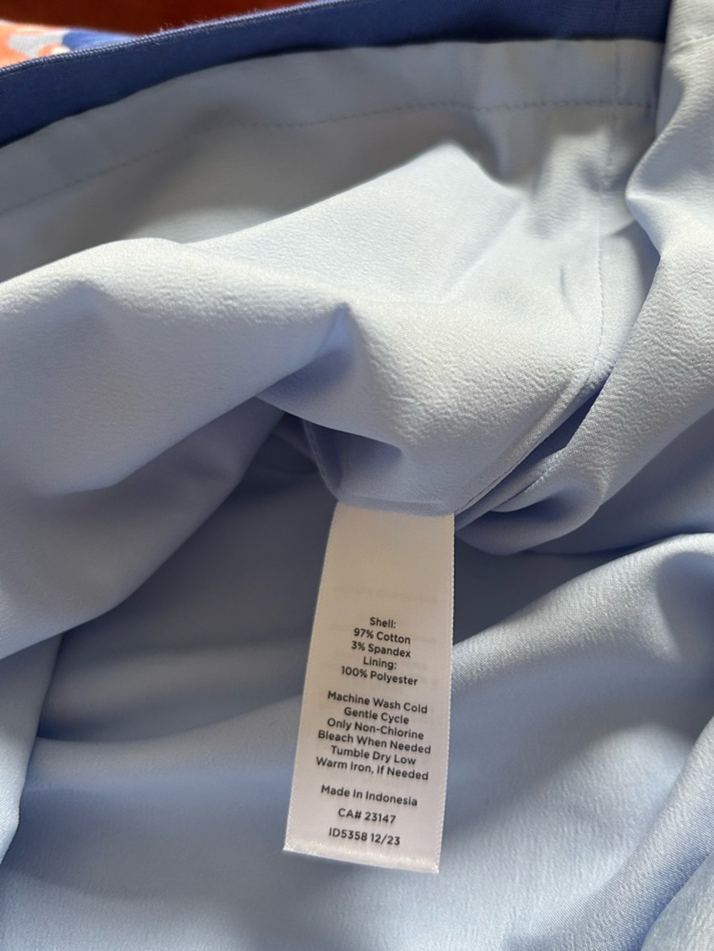 Talbots Pastel Blue and Peachy Floral Border A-Line Skirt 4P Lined skirt - Picture 7 of 7